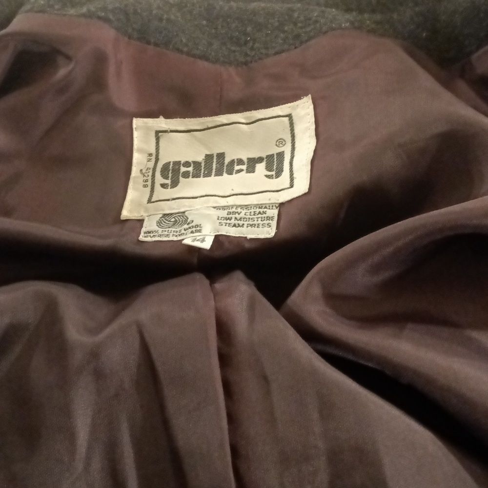 Vintage Gallery Wool Funnel Neck Blazer Bomber Jacket 14 - Picture 7 of 15